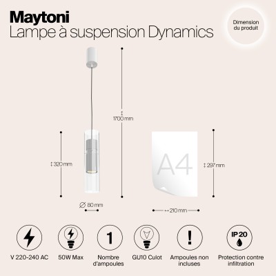 Подвесной светильник Maytoni Dynamics MOD326PL-01W