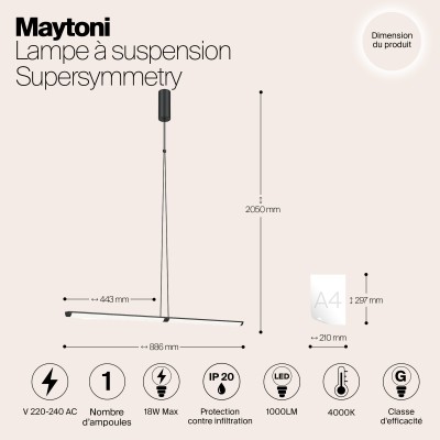 Подвесной светильник Maytoni Supersymmetry P096PL-L11BK1