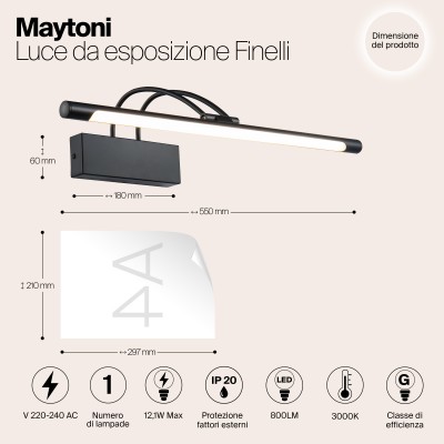 Подсветка Maytoni Finelli MIR004WL-L12B