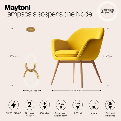 Подвесной светильник Maytoni Node MOD165PL-L18B3K