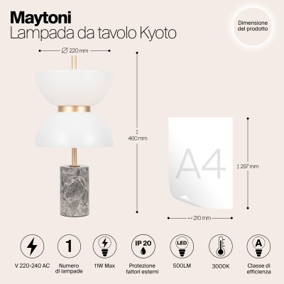 Настольный светильник Maytoni Kyoto MOD178TL-L11GR3K