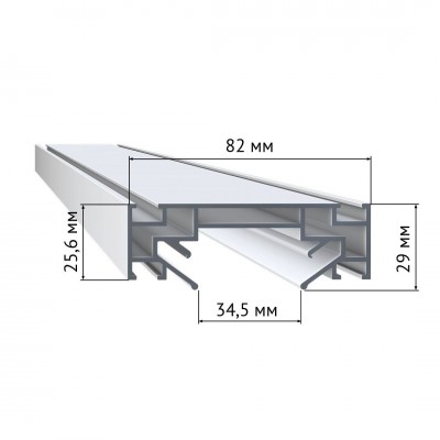 Профиль для монтажа однофазного шинопровода в натяжной потолок ST LUCE ST001.129.00